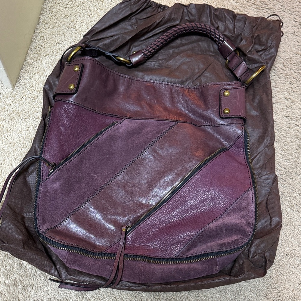 Fossil Women's Bag in Rich Purple and Brown